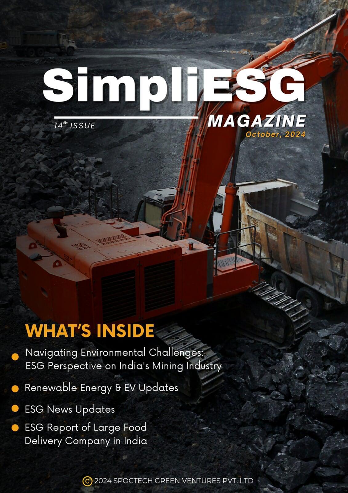 SimpliESG Magazine October 2024 – ESG and sustainability in mining and food delivery